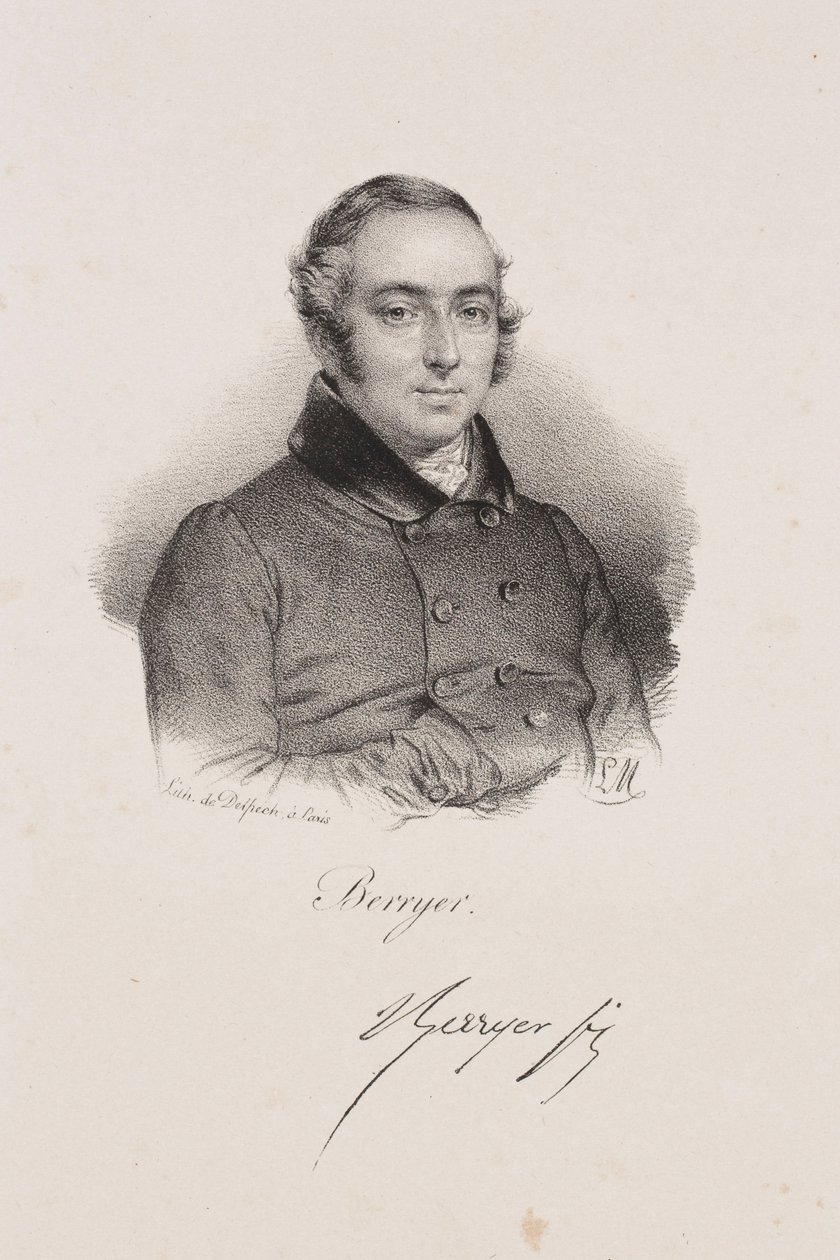 Porträtt av politikern Pierre-Antoine Berryer av Francois Seraphin Delpech