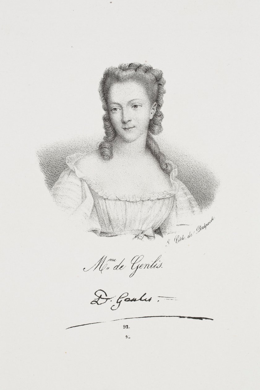 Porträtt av författaren Félicité de Genlis av Francois Seraphin Delpech