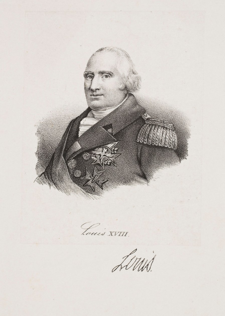 Porträtt av kung Ludvig XVIII av Francois Seraphin Delpech