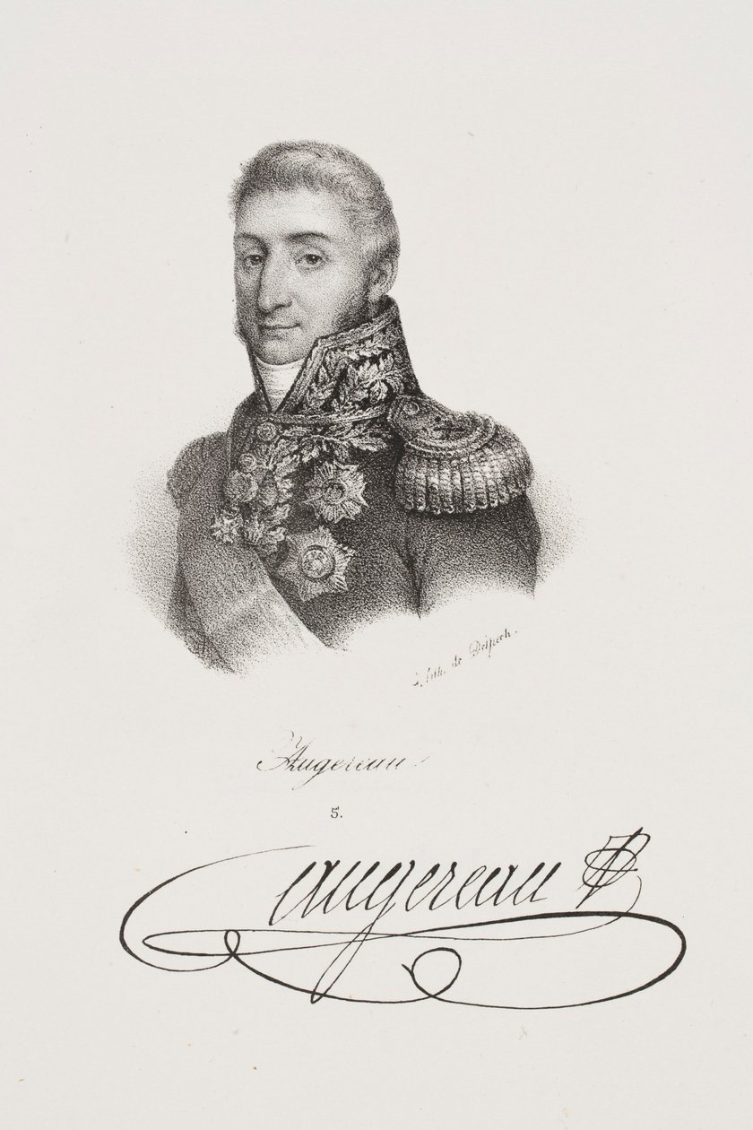 Porträtt av marskalk Charles Pierre François Augereau av Francois Seraphin Delpech