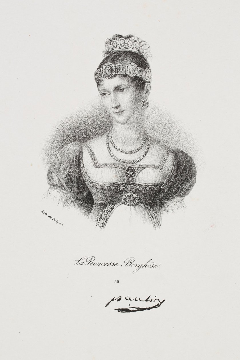 Porträtt av prinsessan Pauline Borghese (Marie Paulette Bonaparte) av Francois Seraphin Delpech