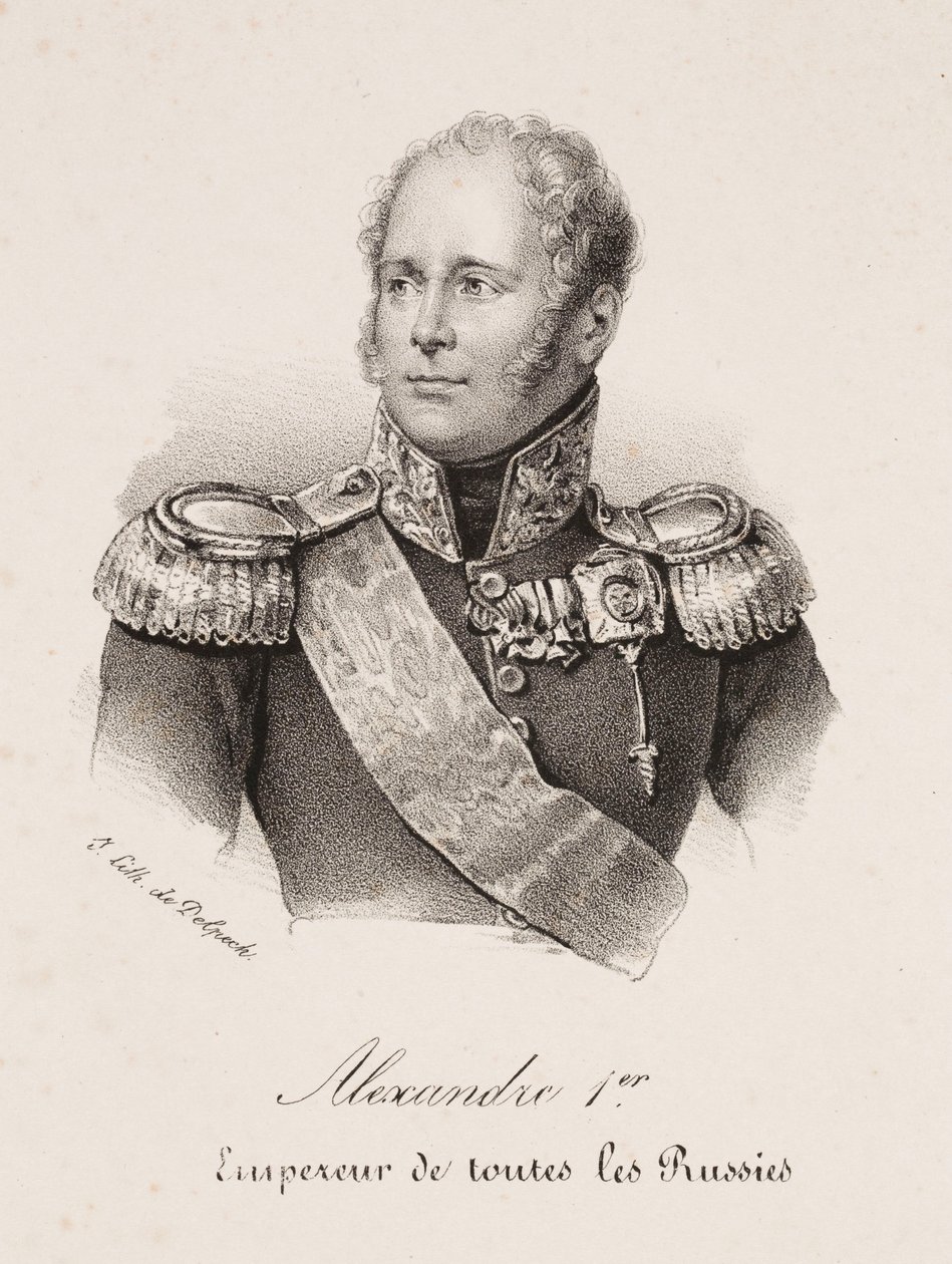 Porträtt av tsar Alexander I av Ryssland av Francois Seraphin Delpech