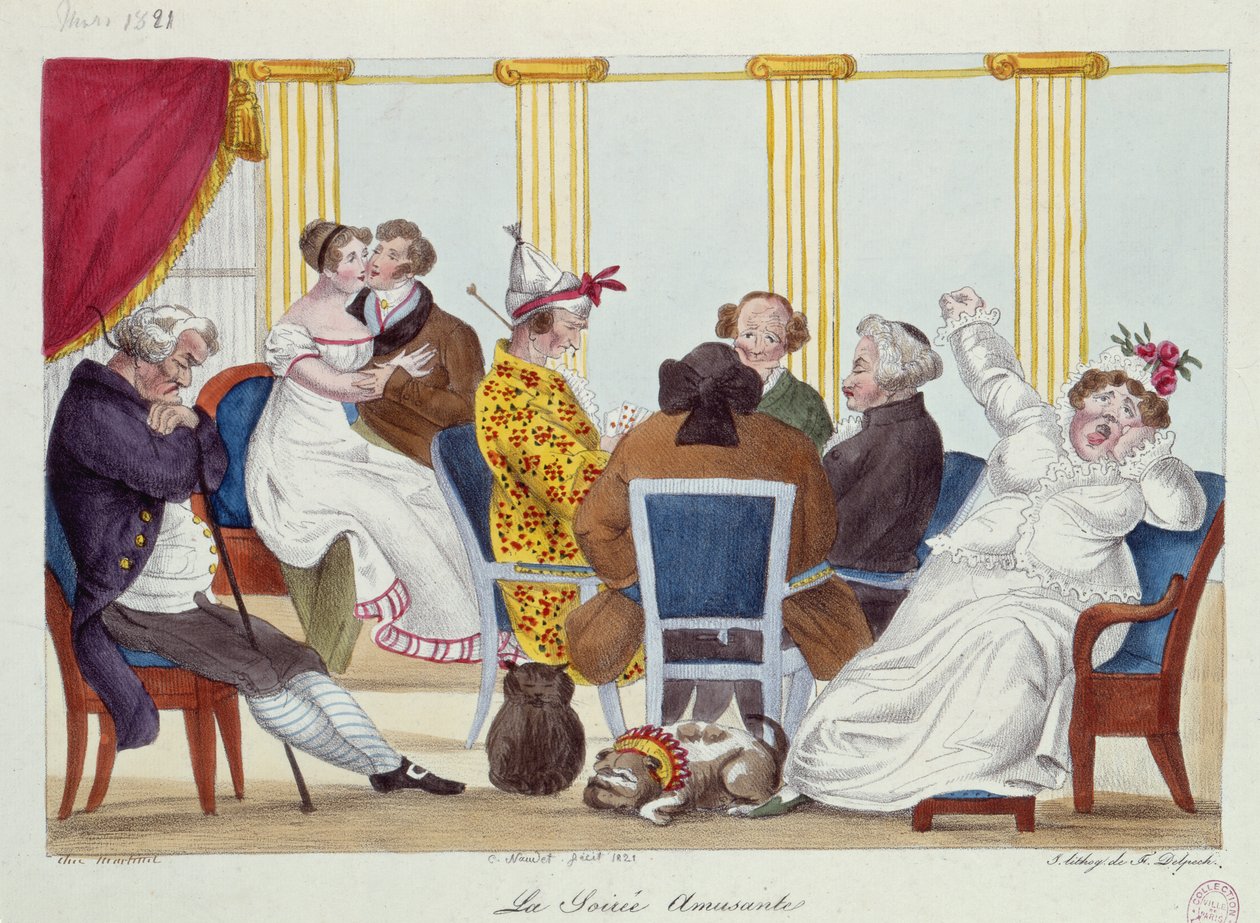 Den underhållande kvällen, 1821 av Francois Seraphin Delpech