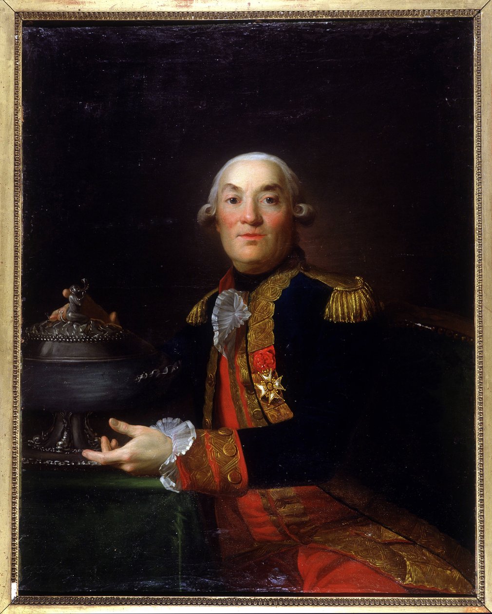 Porträtt av Georges Peville the Pelley. Kapare, sjöofficer, amiral, minister för flottan. målning av François - Valentin Gazard. Old Granville Museum av Francois Valentin Gazard