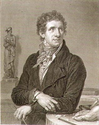 Picha ya Antonio Canova (1757-1822) iliyochongwa na William Henry Worthington (c.1790-uk.1839) (mchongo)swed av Francois Xavier (after) Fabre