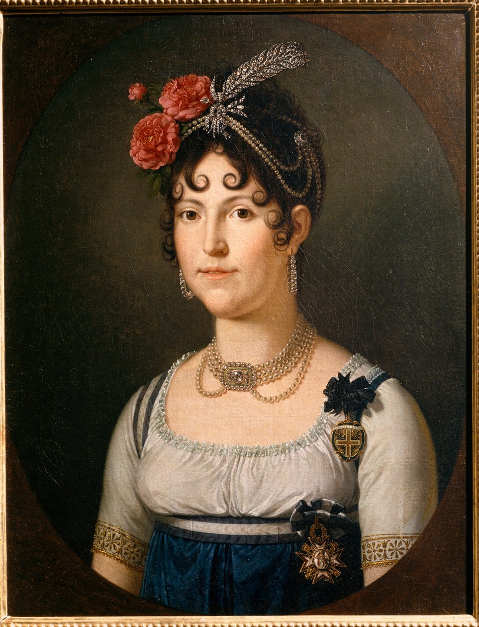 Porträtt av Maria Luisa av Spanien, hertiginna av Lucca. 1800-talet (målning) av Francois Xavier Fabre