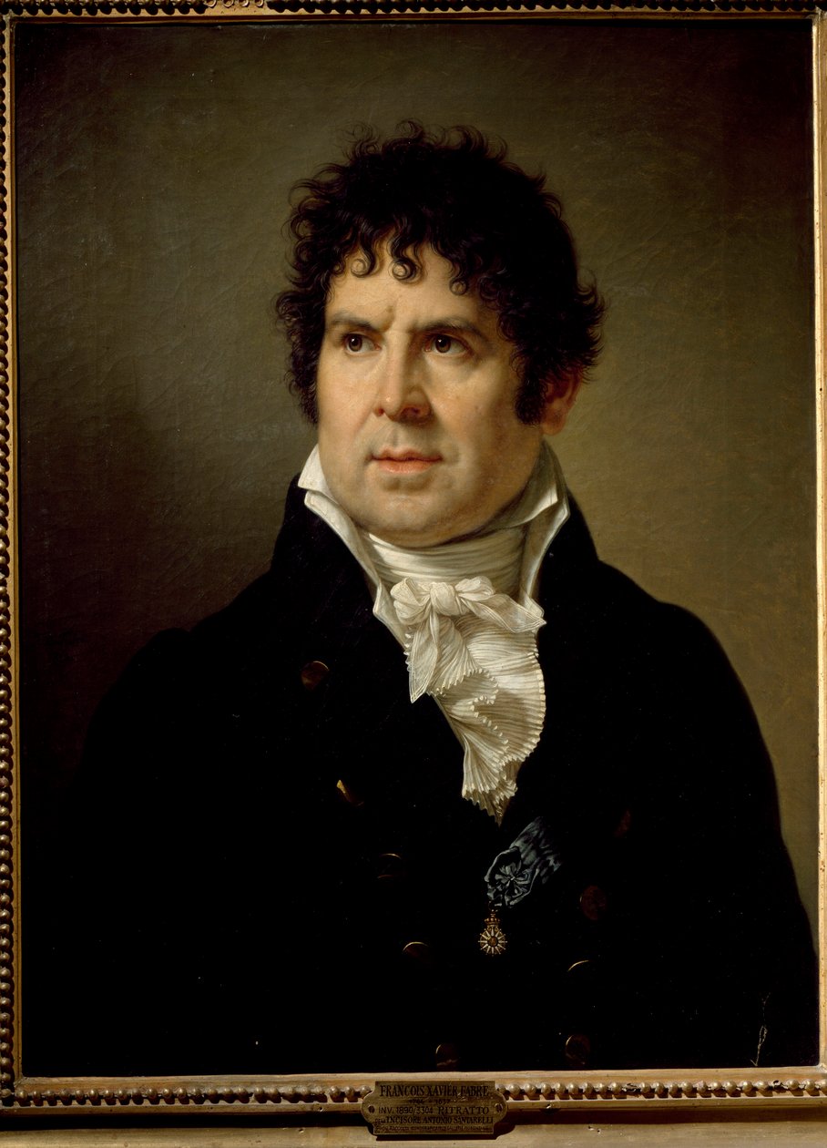 Porträtt av gravören Giovanni Antonio Santarelli av Francois Xavier Fabre