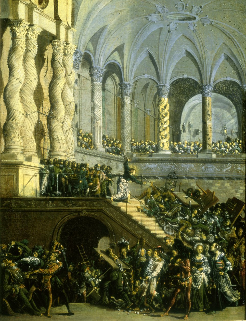 Kristus driver ut låntagarna från templet av Francois de Nome