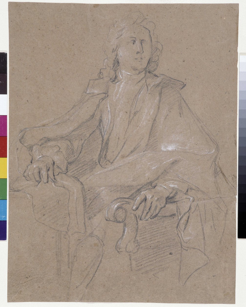 Porträtt av Jules Hardouin Mansart (1645-1708) (olja på duk) av Francois de Troy