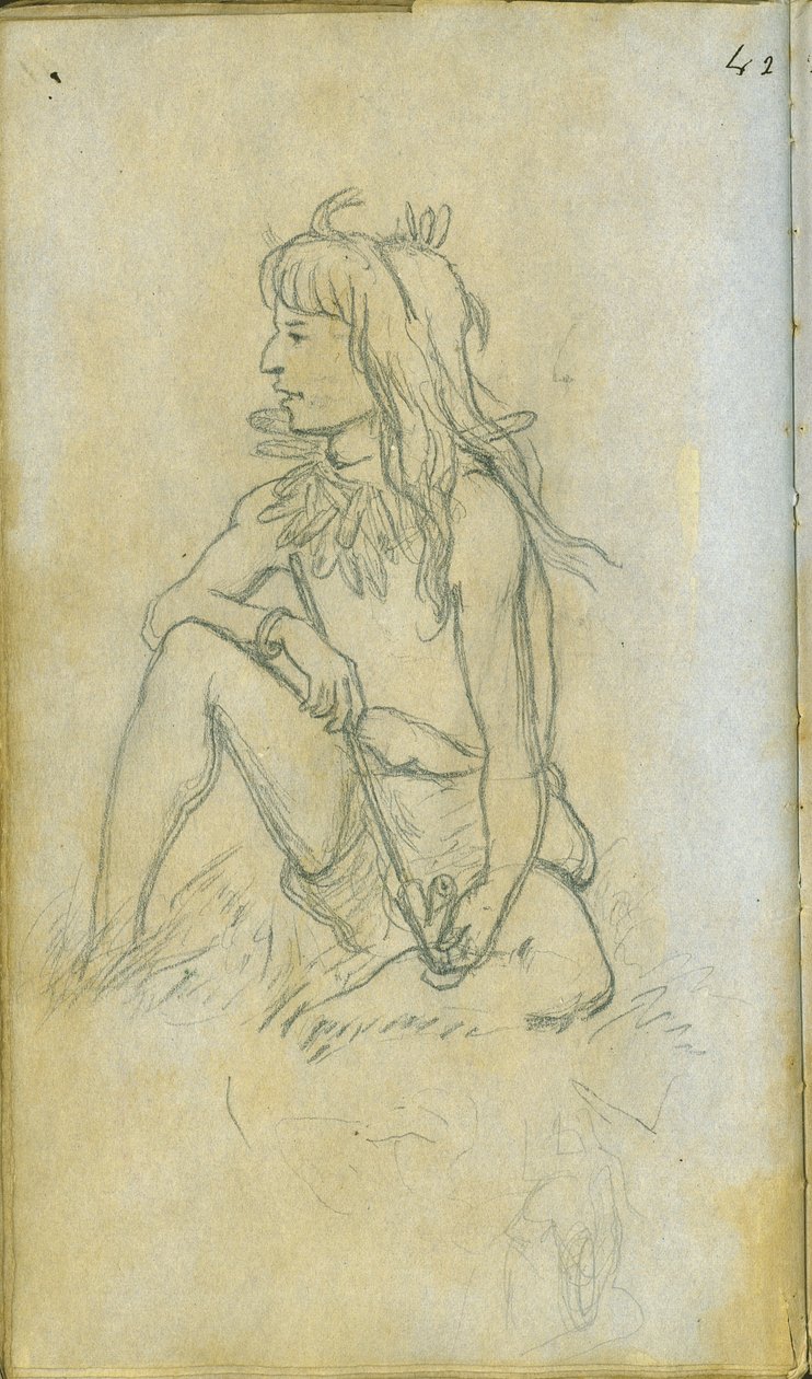 Figurteckning, 1851 av Frank Blackwell Mayer