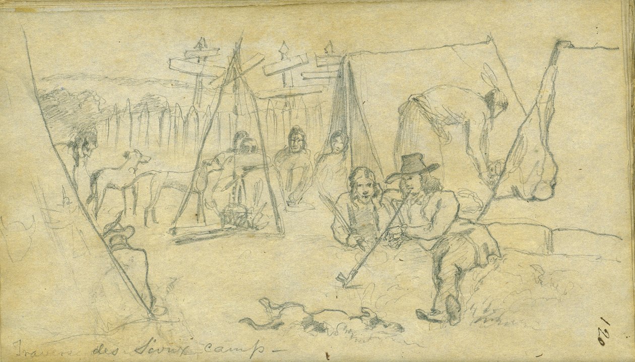 Traverse des Sioux lägret, 1851 av Frank Blackwell Mayer