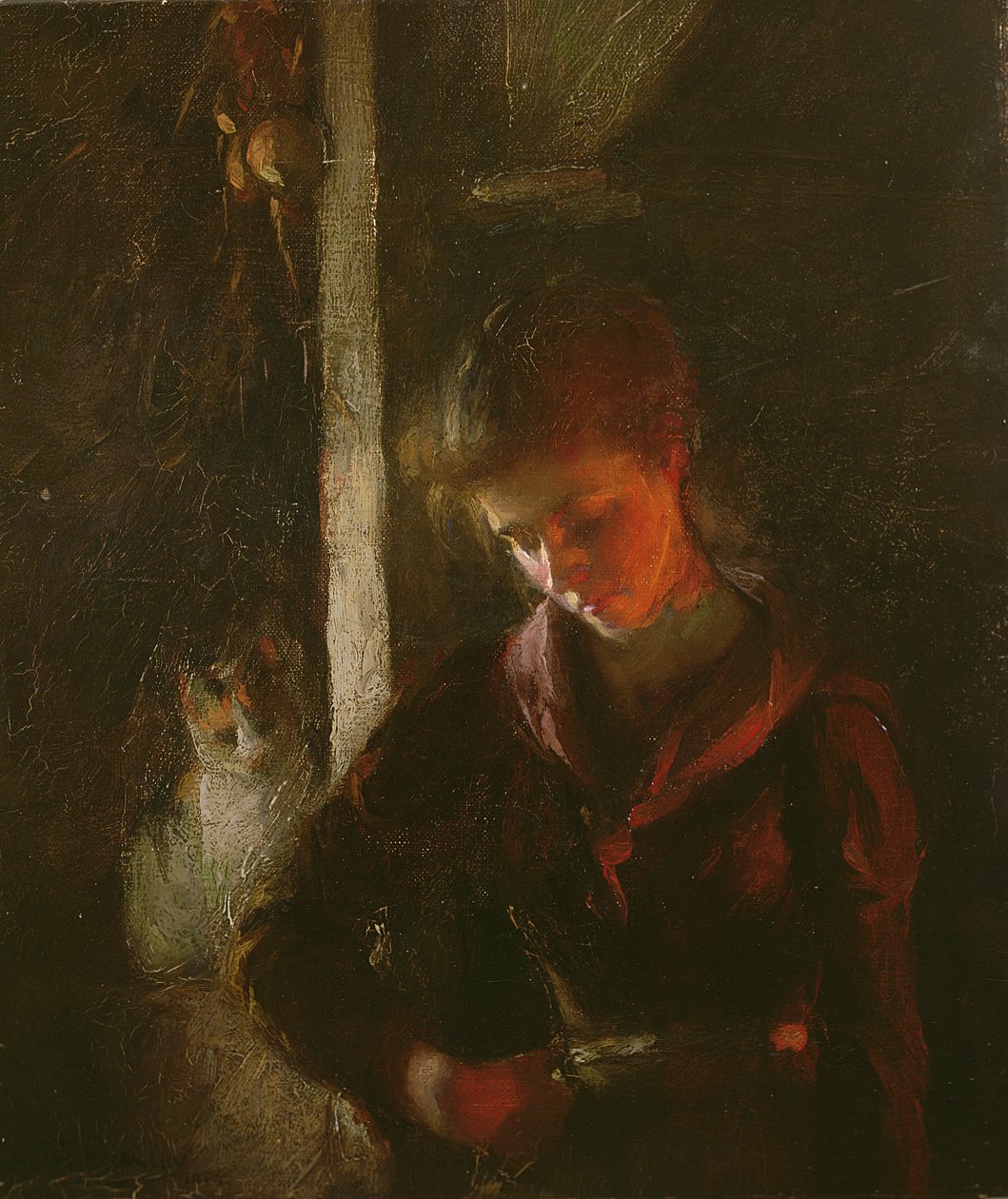 Vid brasan av Frank Bramley