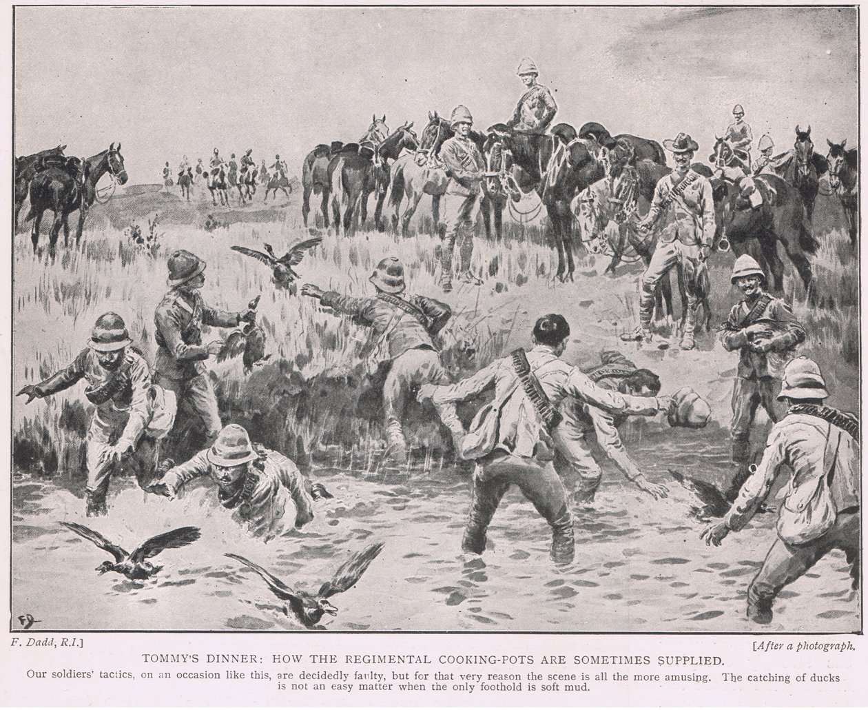 Tommys matställe; hur regementskokgrytorna ibland levereras av Frank Dadd