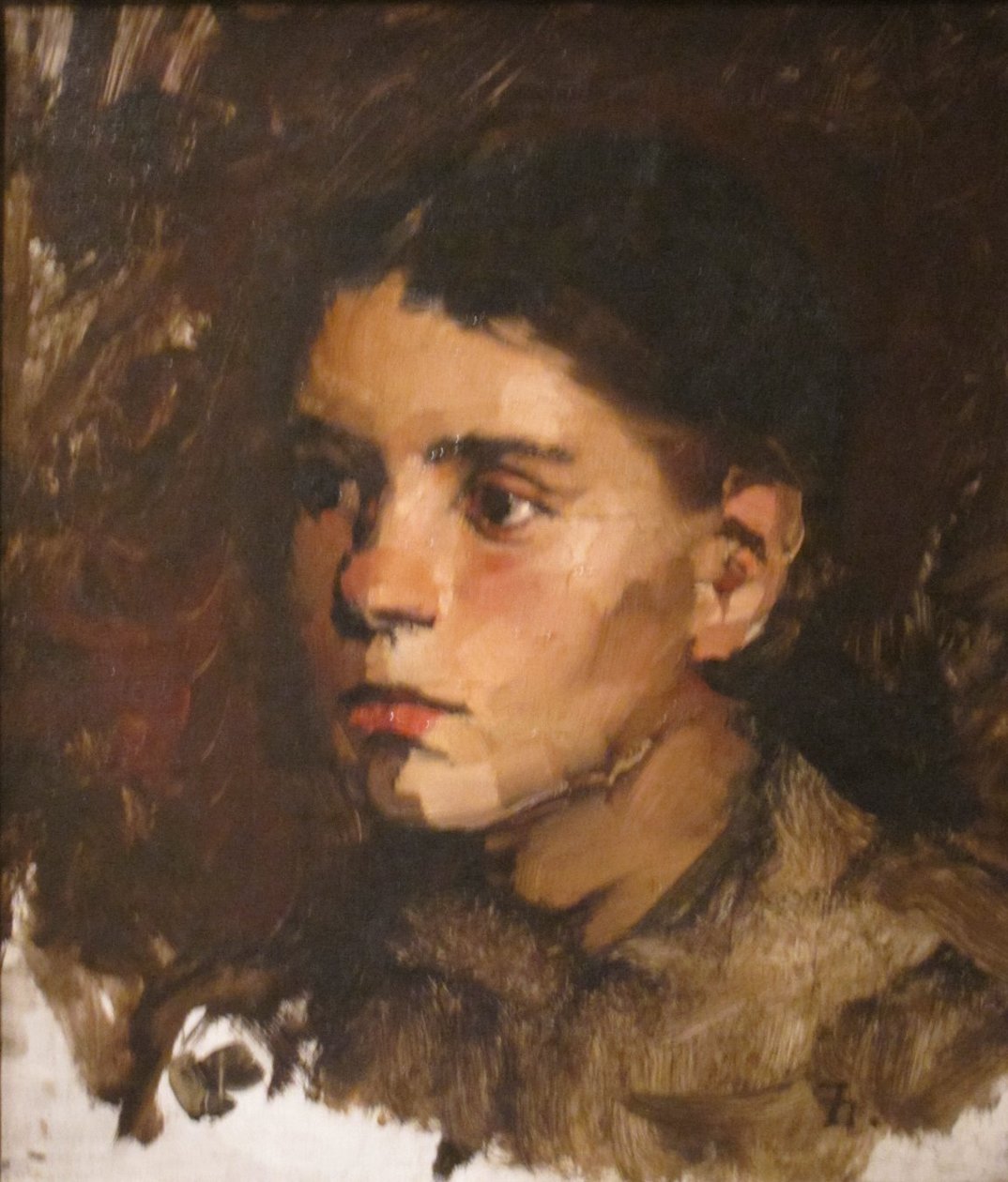 Head of a Young Girl av Frank Duveneck