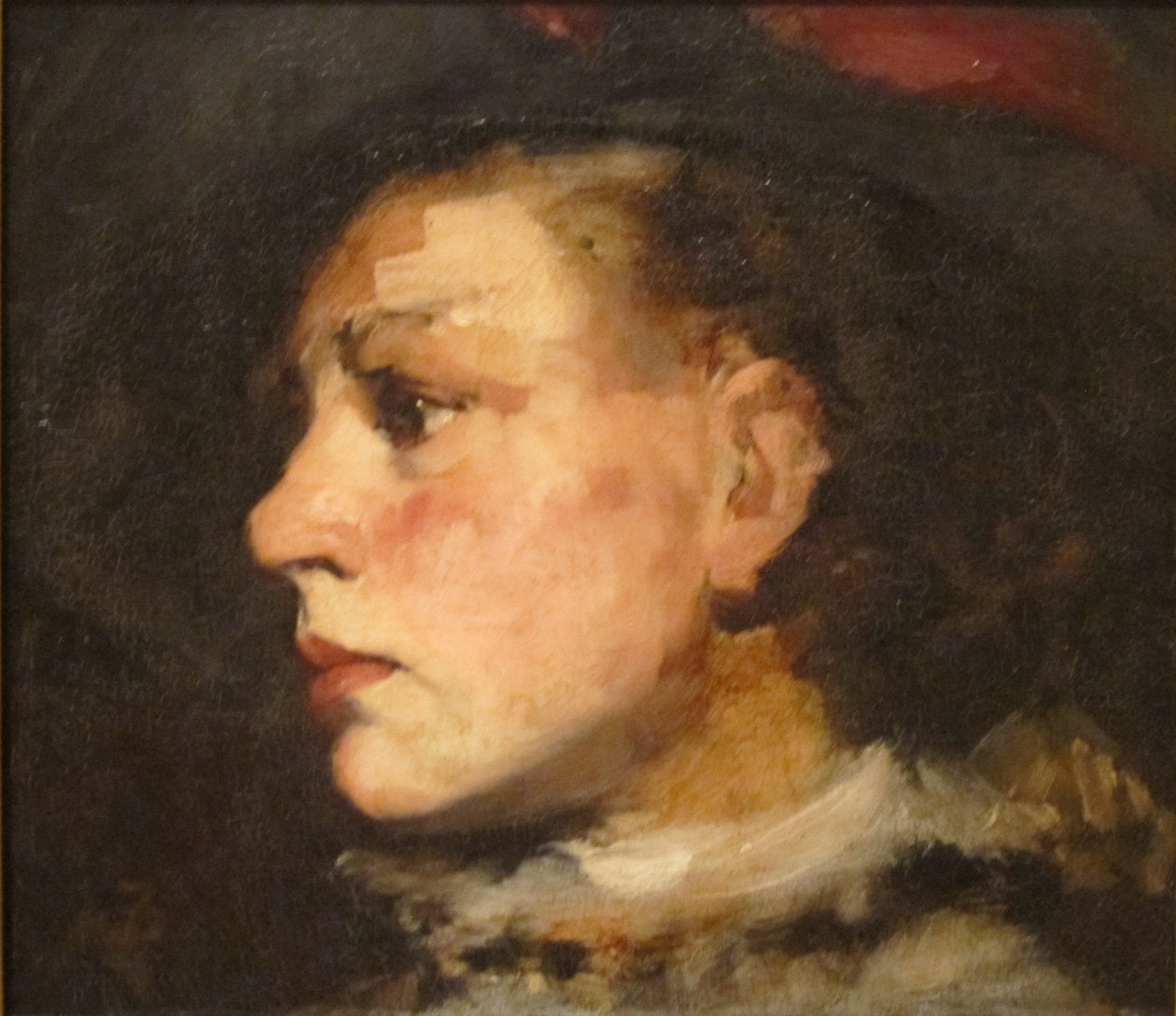 Profile of a Girl with Hat av Frank Duveneck