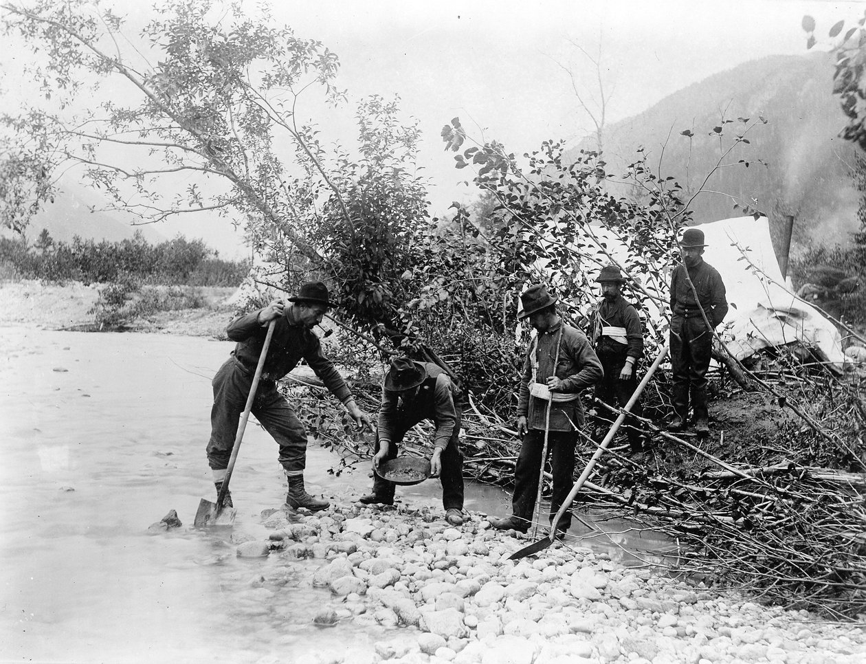 På jakt efter en förmögenhet, Klondike-regionen, 1897 av Frank La Roche