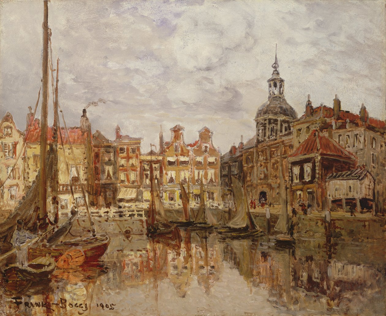 En hamn, 1905 av Frank Myers Boggs