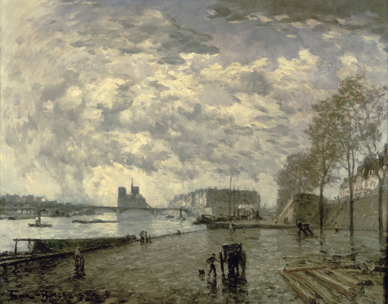 Seine och Notre Dame av Frank Myers Boggs