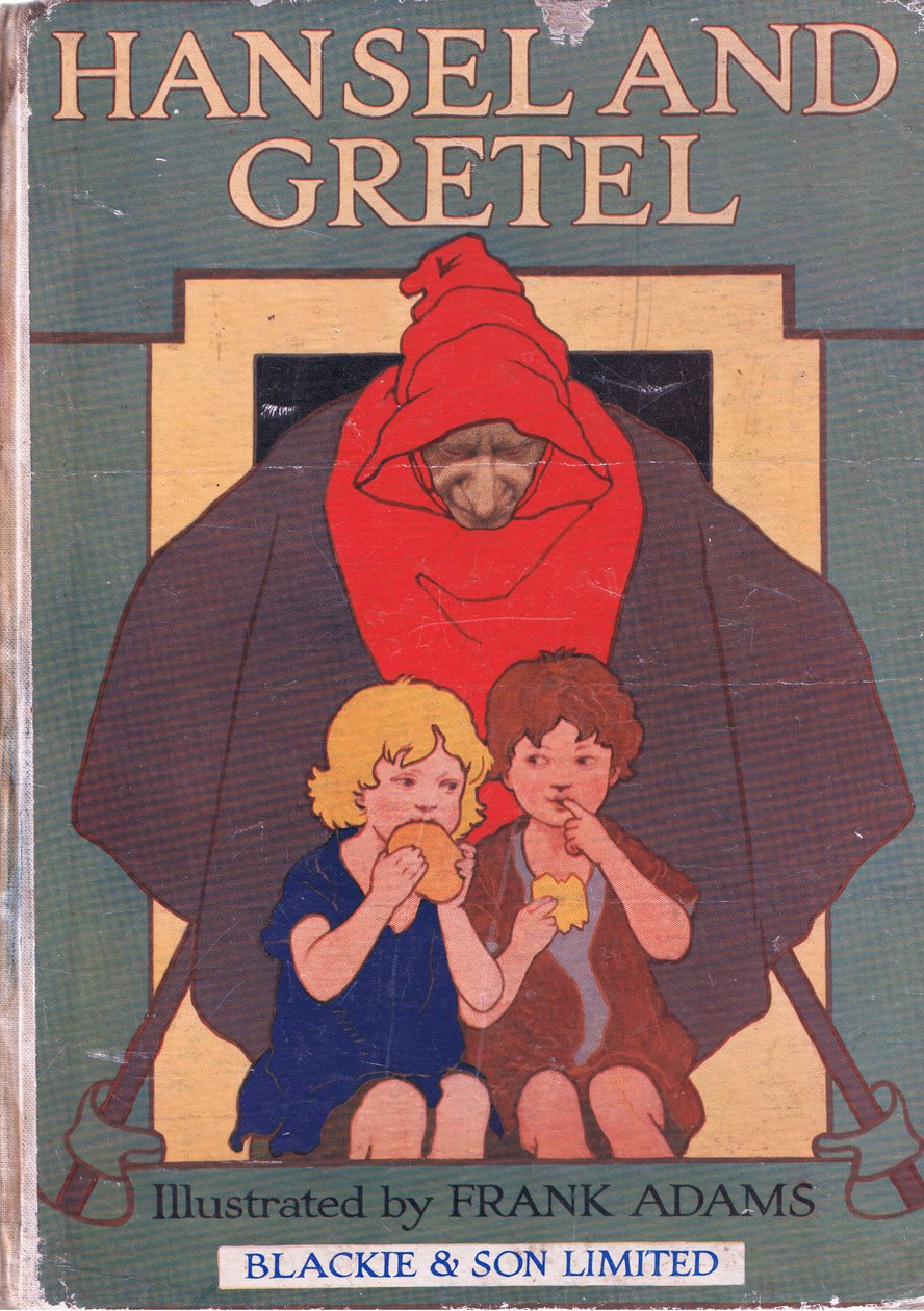Främre omslag, från Hansel and Gretel utgiven av Blackie & Son Limited, c.1940 av Frank Adams