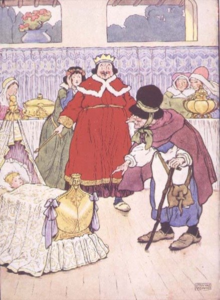 Törnrosa från "My Nursery Story Book", pub. av Blackie & Son (bokillustration) av Frank Adams