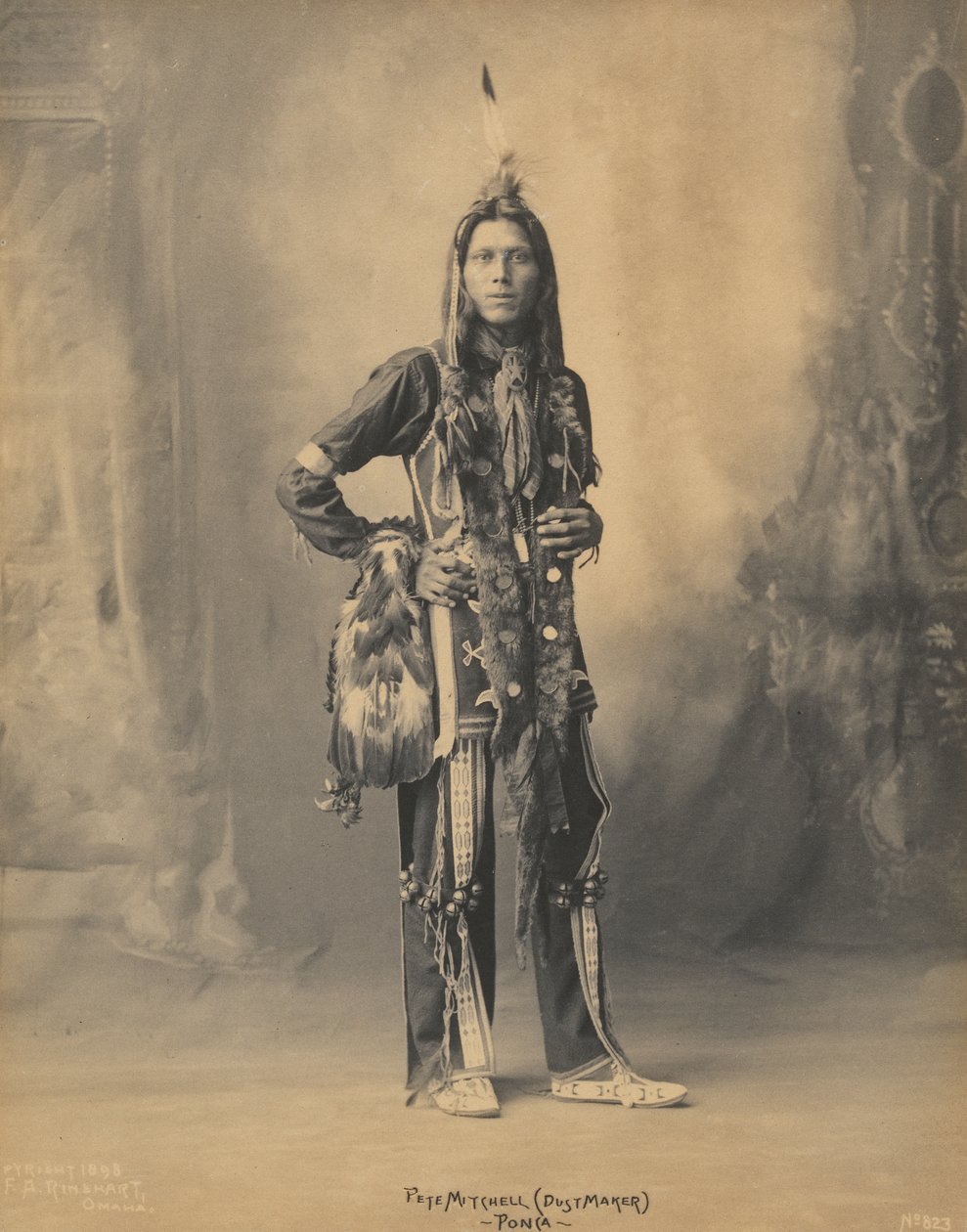 Pete Mitchell (DustMaker) -Ponca-, 1898 (platina palladiumtryck) av Frank Albert Rinehart