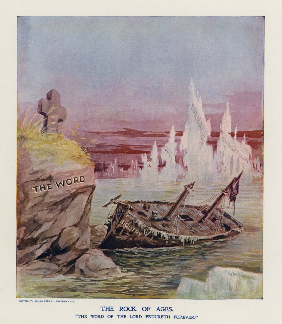 The Rock of Ages (färglitografi) av Frank Beard