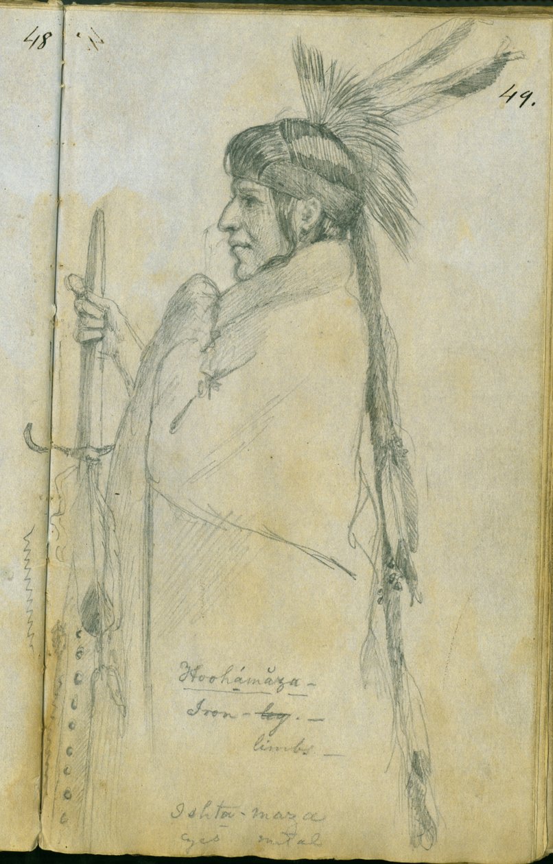 Hoohamaza, eller järnbenet, 1851 av Frank Blackwell Mayer