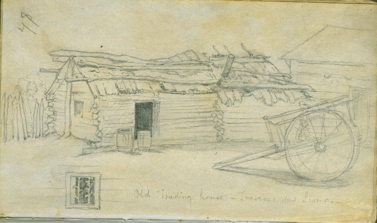 Gamla handelshuset, Traverse des Sioux, 1851 av Frank Blackwell Mayer