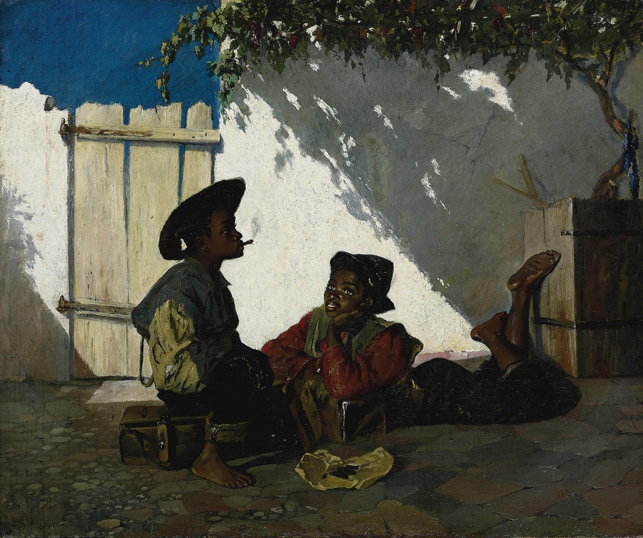 Italienska:  Dolce far niente Sött att göra ingenting av Frank Buchser