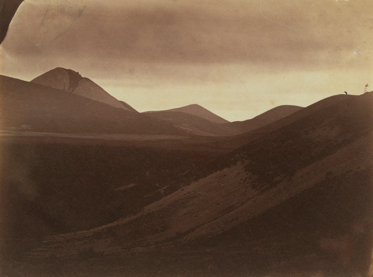 Mörkt landskap med kullar, ca. 1857. av Frank Chauvassaignes