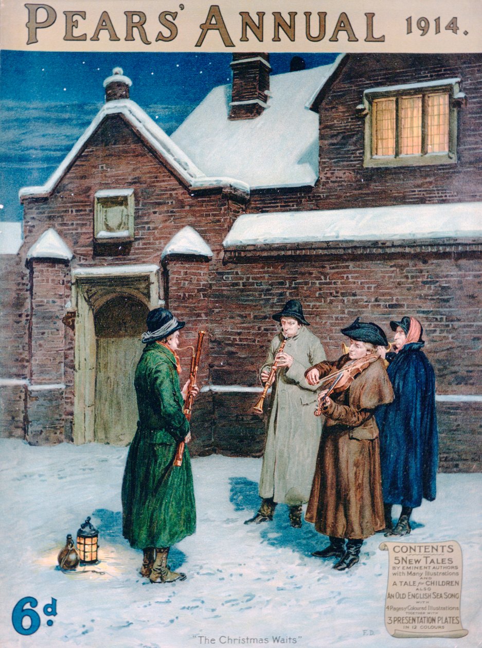 The Christmas Waits, omslag till Pears Annual, 1914 av Frank Dadd