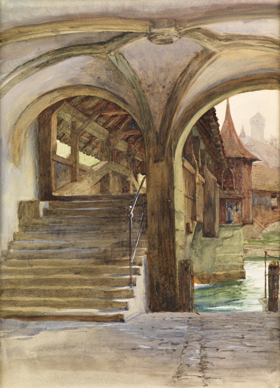 Bron vid Luzern av Frank Dicksee