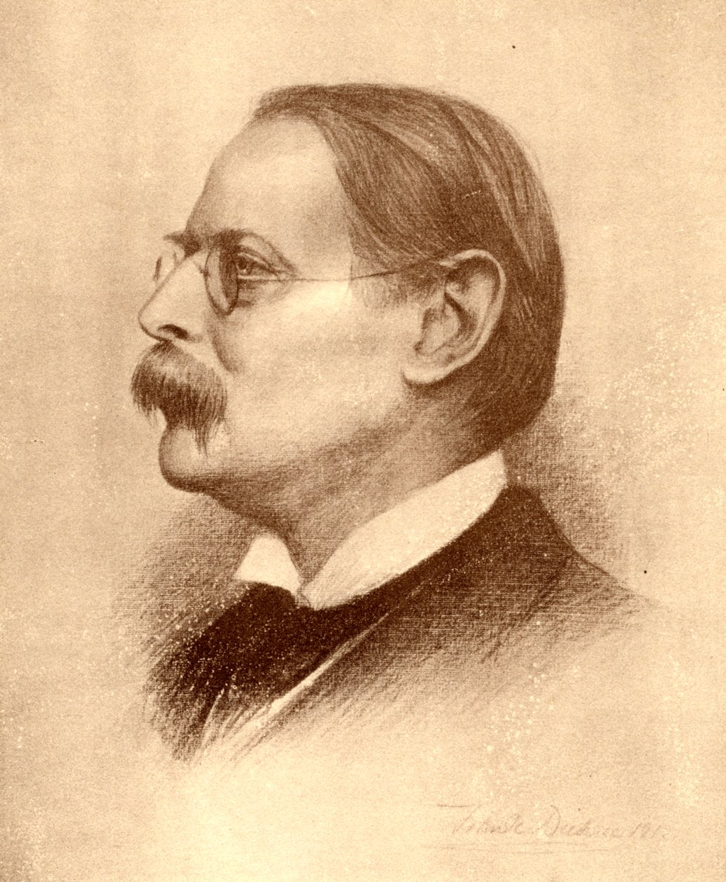 Edmund William Gosse, engelsk poet, författare och kritiker, 1913. av Frank Dicksee