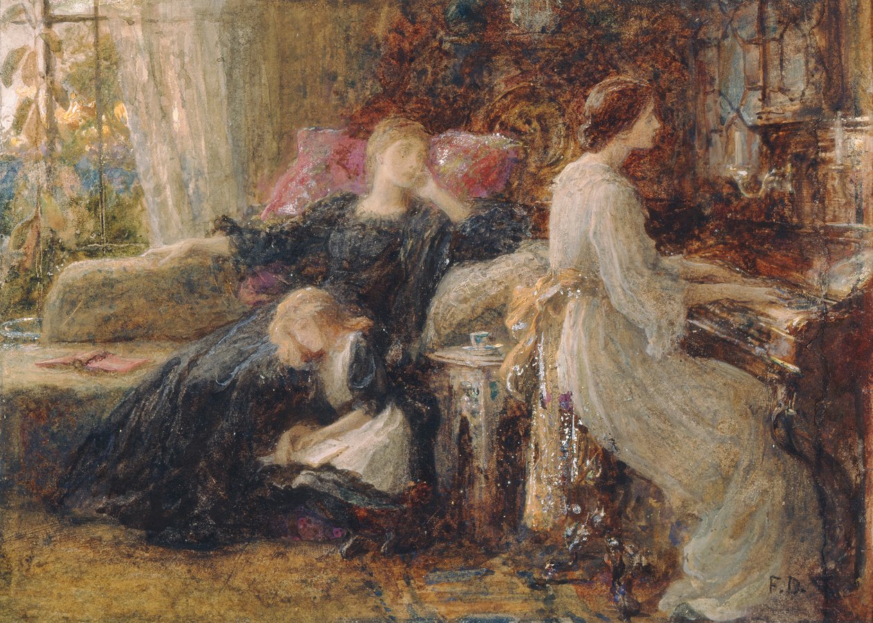 Memories, c.1886 (akvarell på papper) av Frank Dicksee
