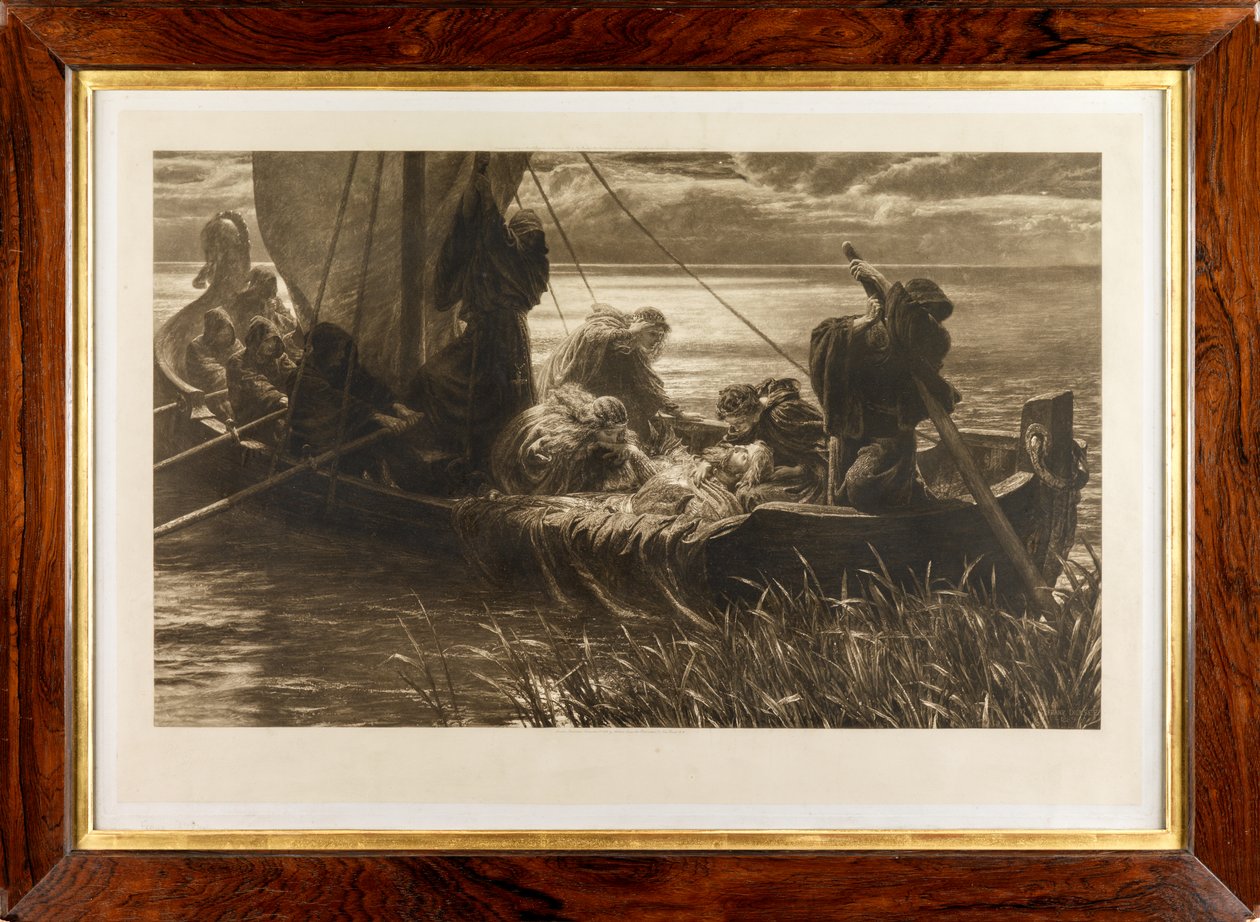 Arthurs död (fotogravyr) av Frank Dicksee