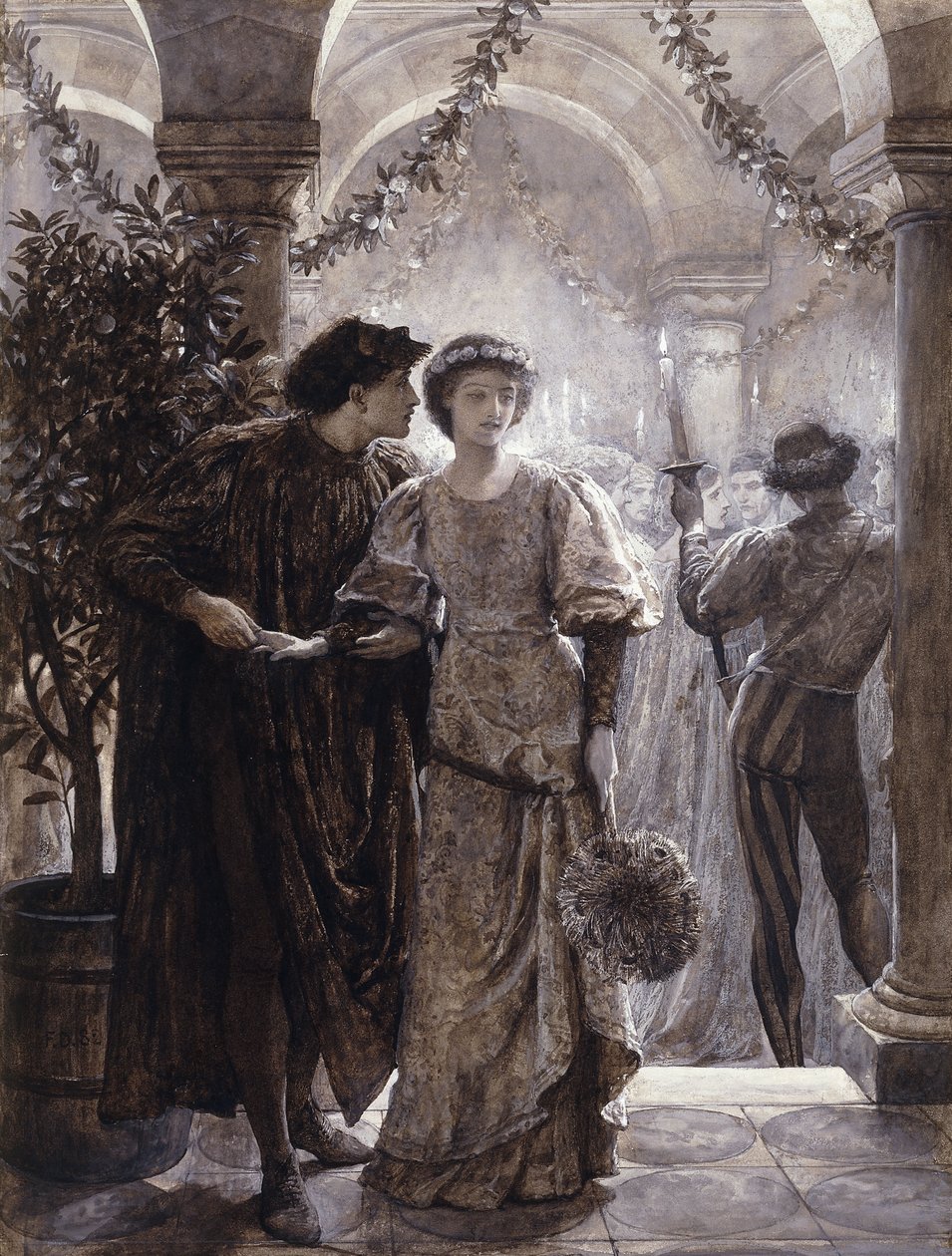 Scener från Romeo och Julia: The Ball Scene av Frank Dicksee
