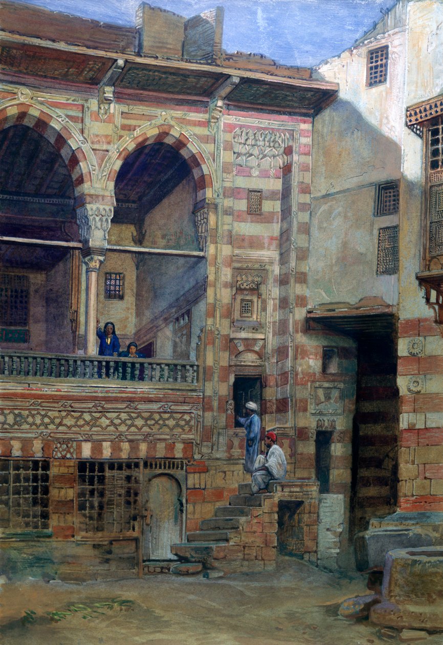 Gård i Sheikh Sadats hus, Kairo, 1873 av Frank Dillon