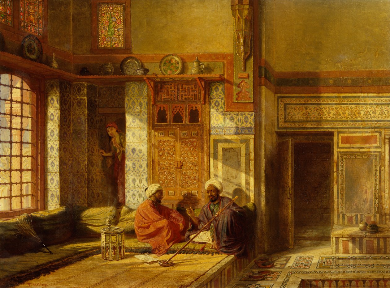 Eavesdropping (olja på duk) av Frank Dillon