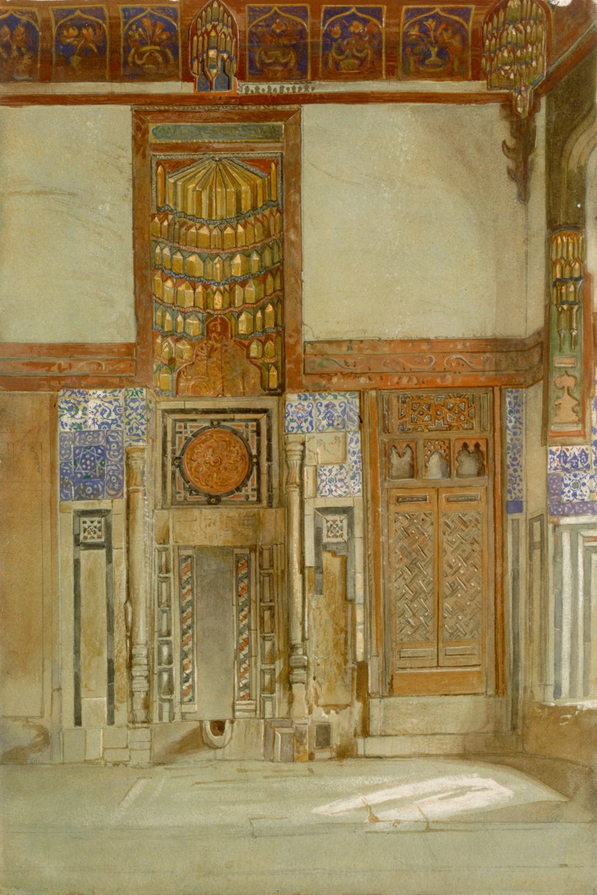 Interiör av Mufti Sheikh El Mahadis hus, Kairo av Frank Dillon