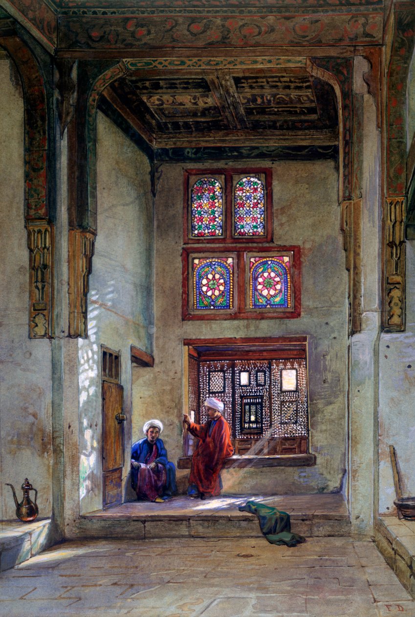 Reception Room, Memlook Radnau Beys House, Kairo, 1873 av Frank Dillon