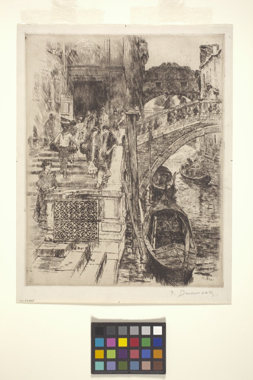 Suckarnas bro, Venedig (Plåt 1) (bläck) av Frank Duveneck