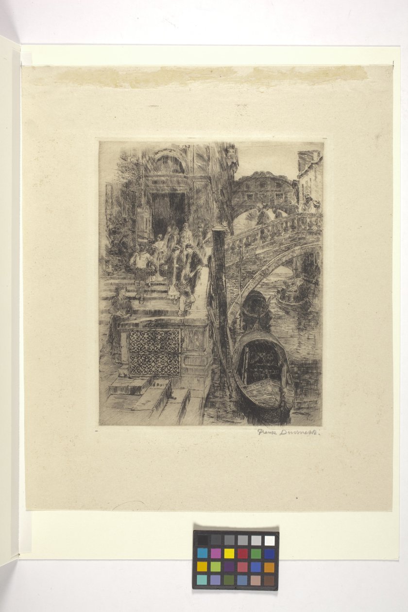 Suckarnas bro, Venedig (Plåt 1) (bläck) av Frank Duveneck
