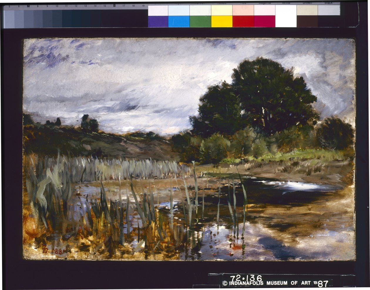Polling Landscape (olja på duk) av Frank Duveneck