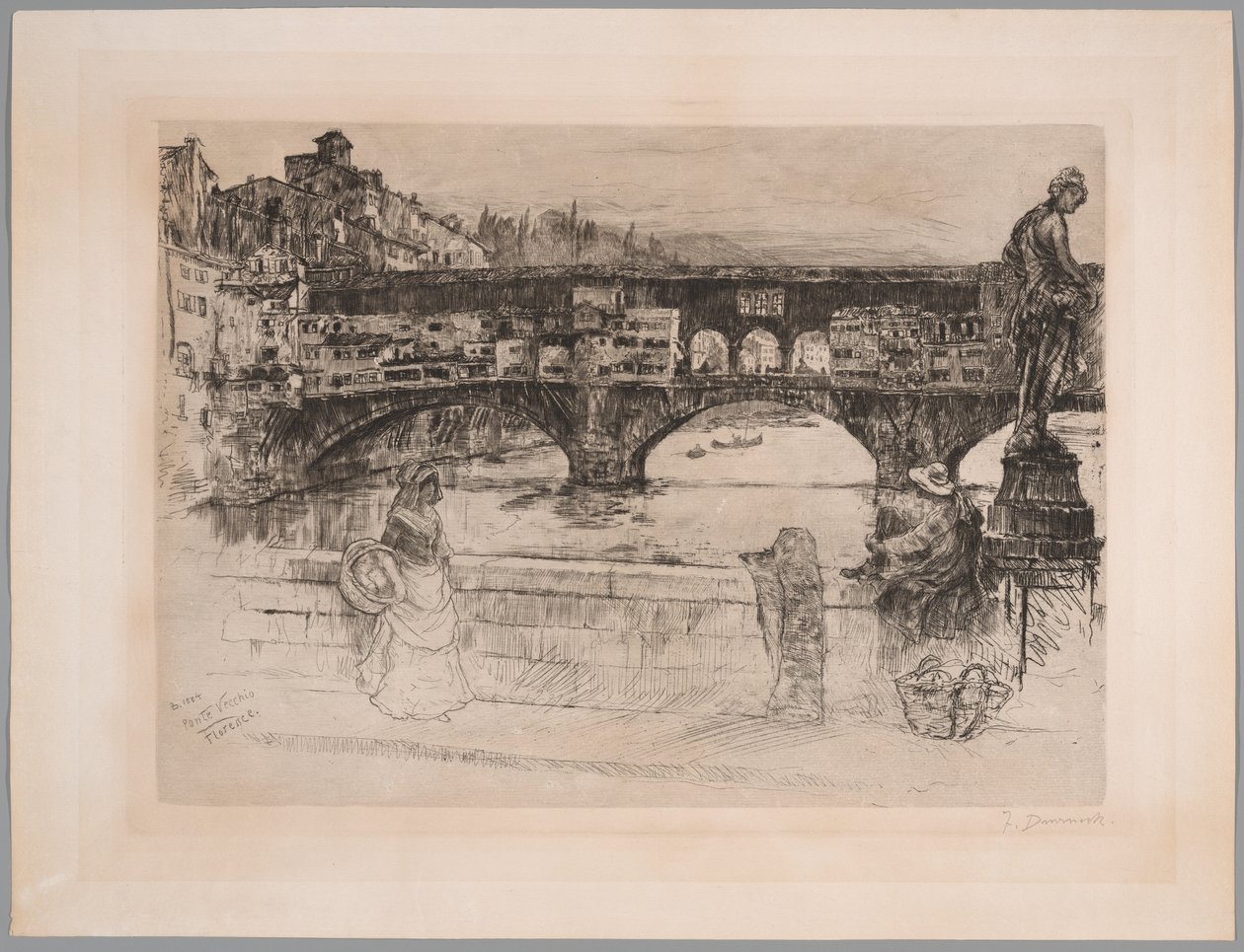Ponte Vecchio, Florens (första tallriken) av Frank Duveneck