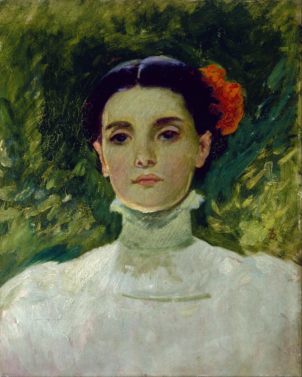 Porträtt av Maggie Wilson av Frank Duveneck