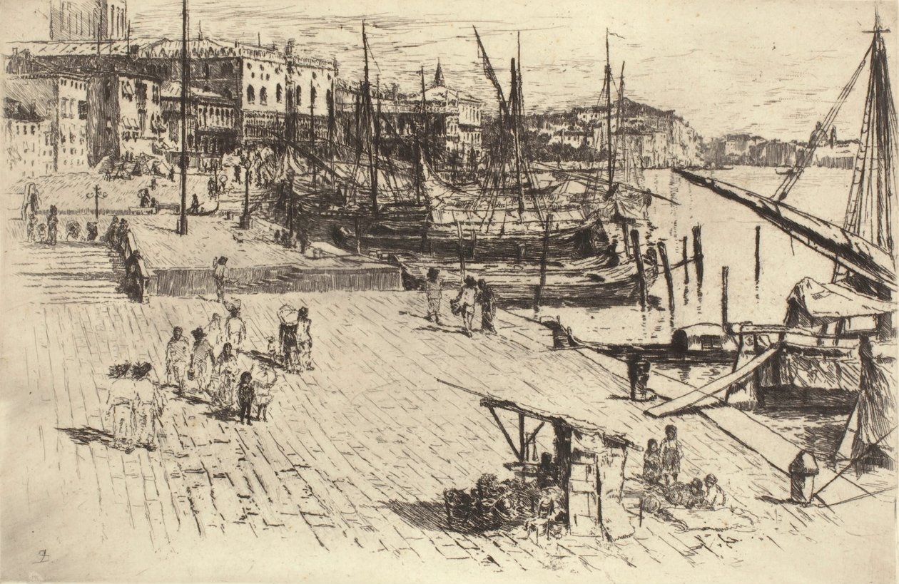 Riva degli Schiavoni (plansch 1) av Frank Duveneck