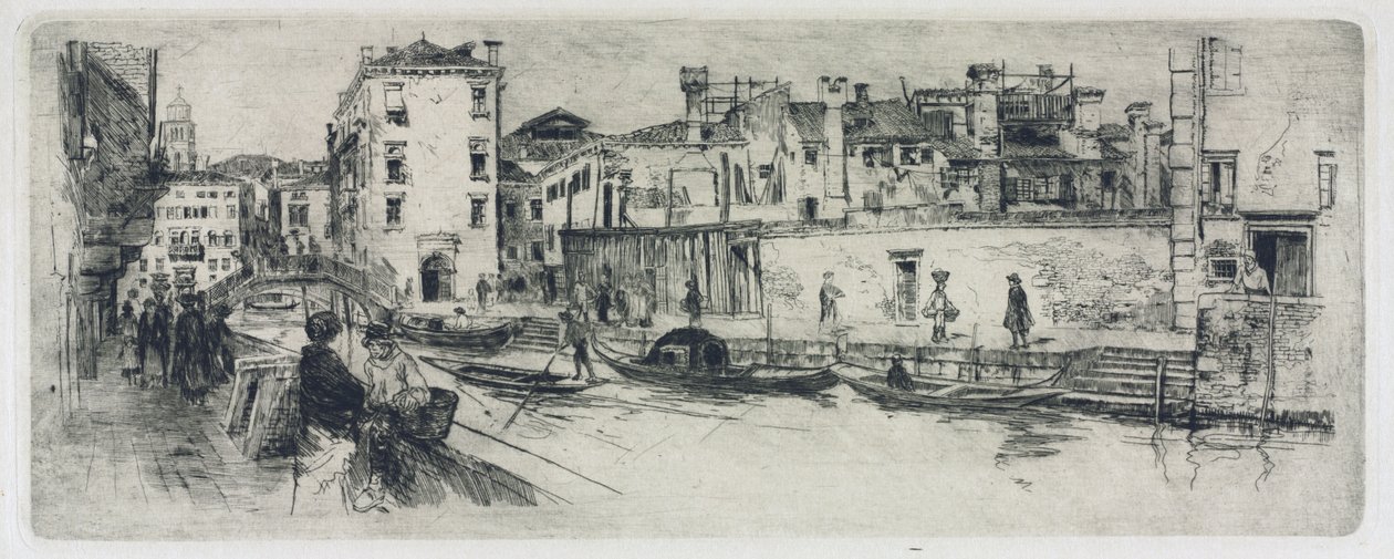 San Trovasso-kanalen, Venedig, 1883. av Frank Duveneck