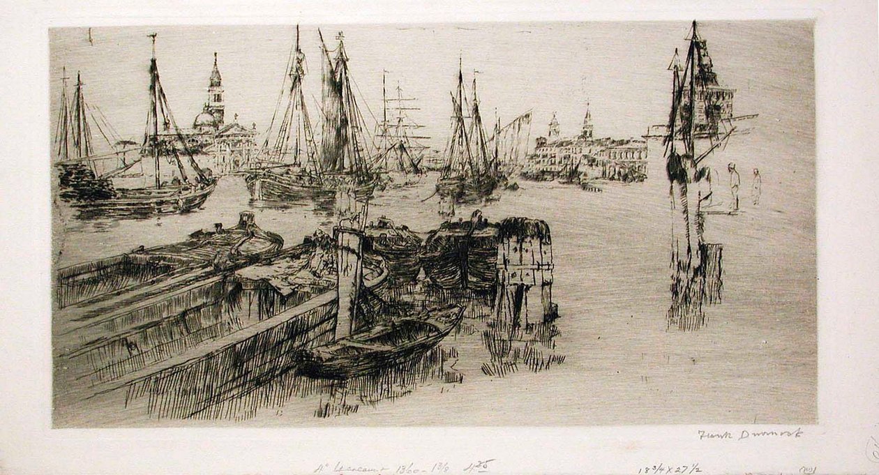 Sjöfart på Giudecca (Dockorna) av Frank Duveneck