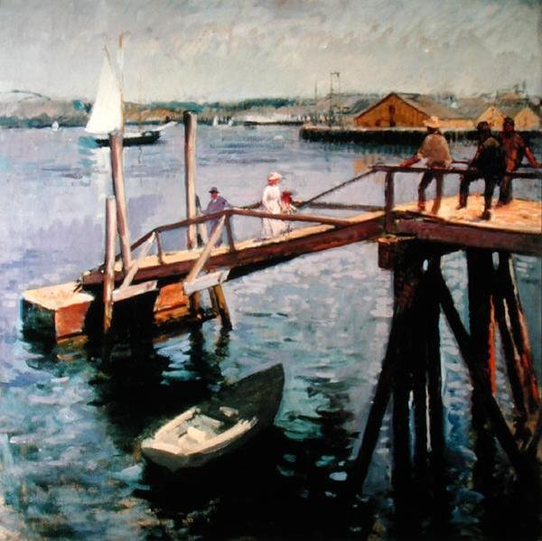 Brant ramp (olja på duk) av Frank Duveneck