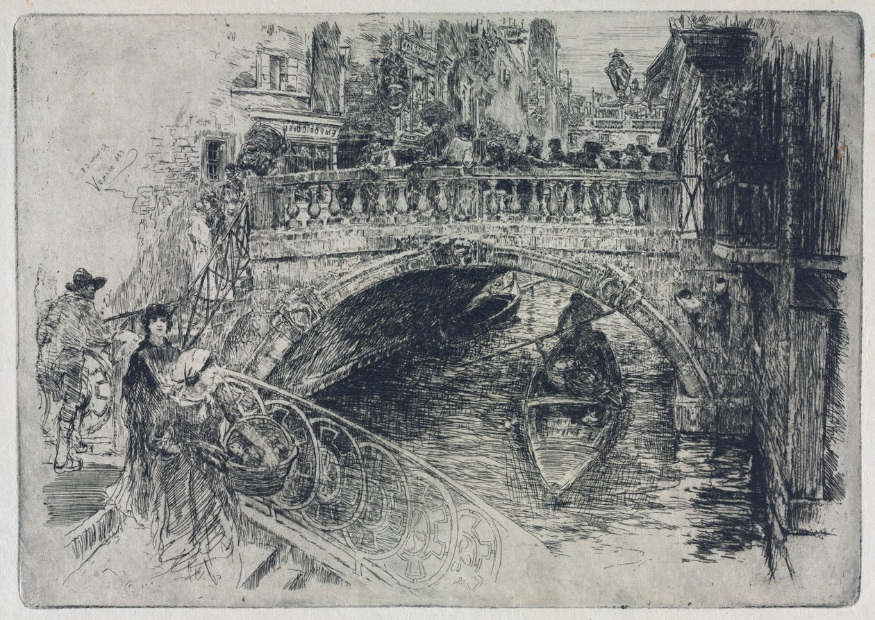 Venetianska bron av Frank Duveneck
